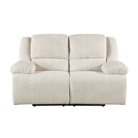 Caliber Beige Power Double Reclining Loveseat from Homelegance - Luna Furniture