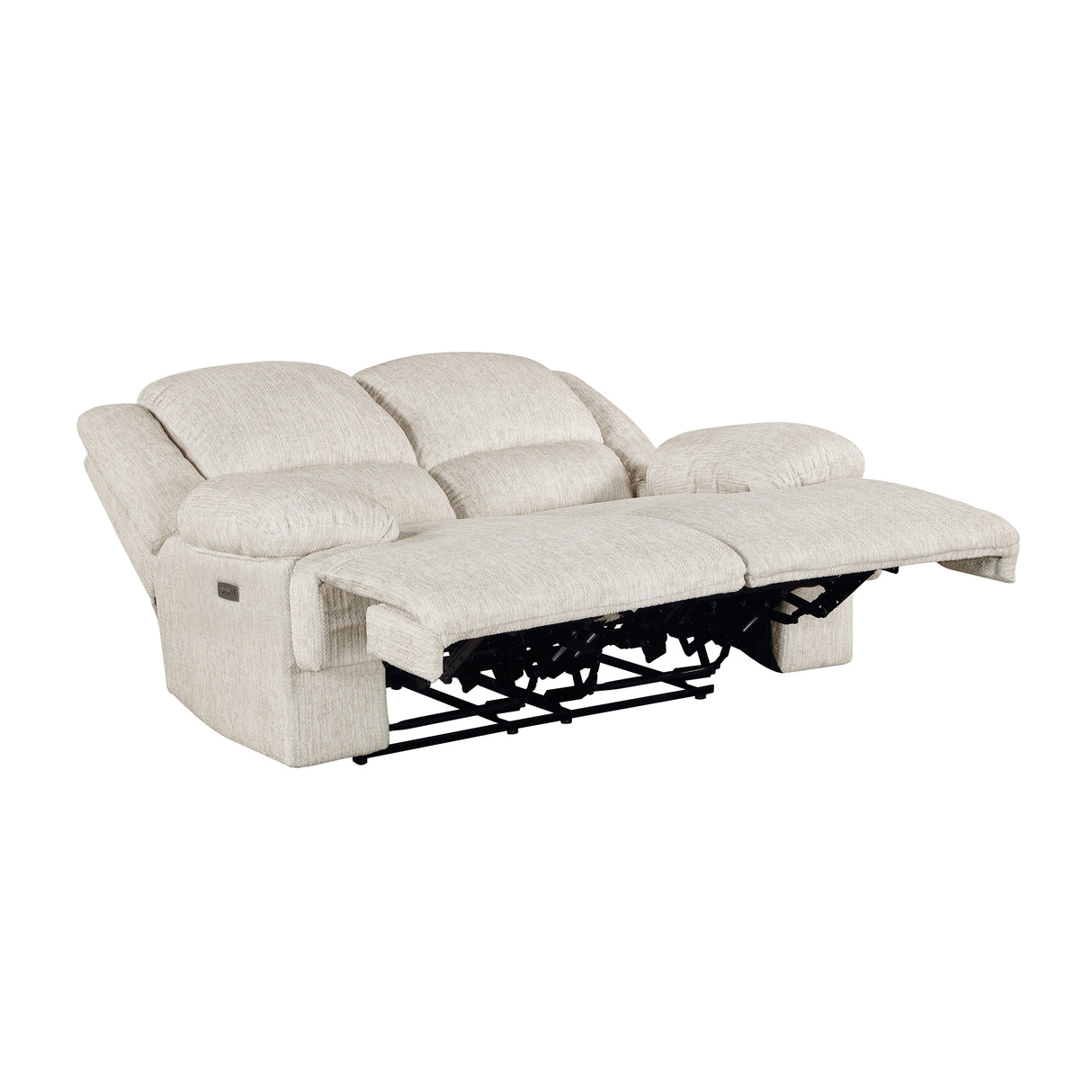Caliber Beige Power Double Reclining Loveseat from Homelegance - Luna Furniture