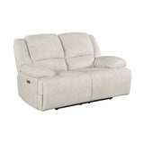Caliber Beige Power Double Reclining Loveseat from Homelegance - Luna Furniture