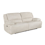 Caliber Beige Power Double Reclining Sofa from Homelegance - Luna Furniture