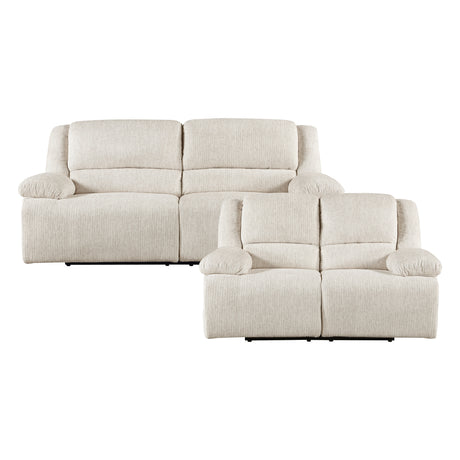 Caliber Beige 2-Piece Power Reclining Living Room Set from Homelegance - Luna Furniture