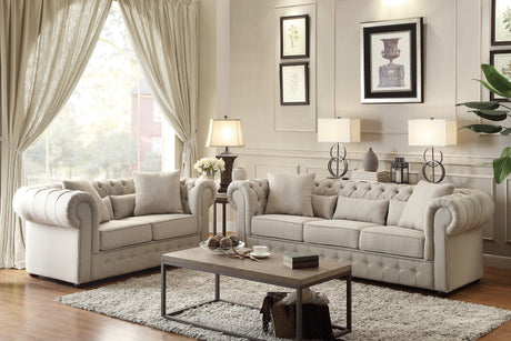Savonburg Neutral Loveseat from Homelegance - Luna Furniture