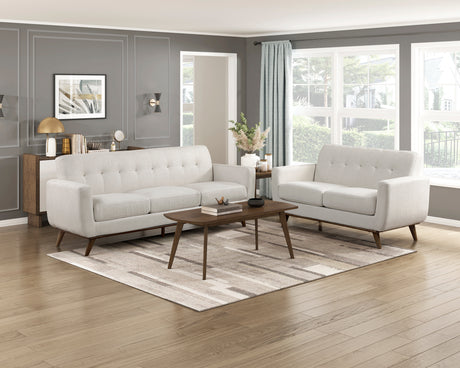 Martina Beige Loveseat from Homelegance - Luna Furniture