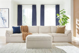 Fannin Ivory 4-Piece Sectional with Ottoman from Ashley Furniture - Luna Furniture