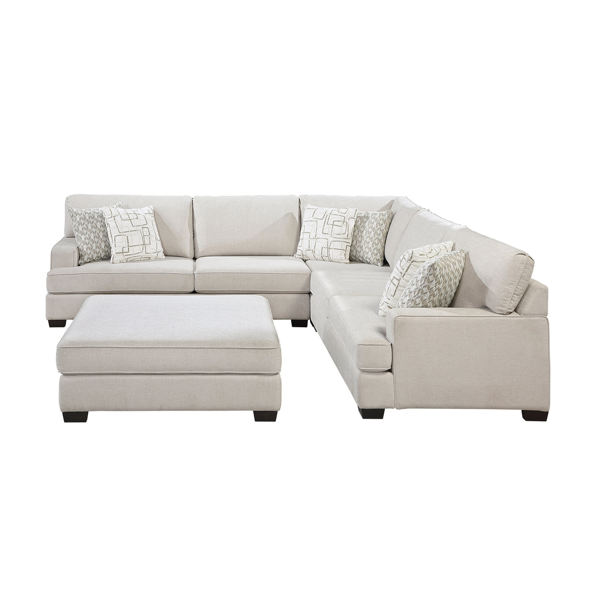 Livia Beige Ottoman from Homelegance - Luna Furniture