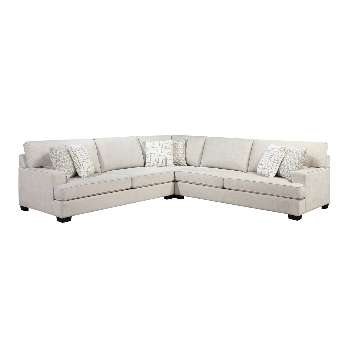 Livia Beige 3-Piece Sectional from Homelegance - Luna Furniture
