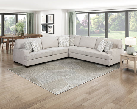 Livia Beige 3-Piece Sectional from Homelegance - Luna Furniture