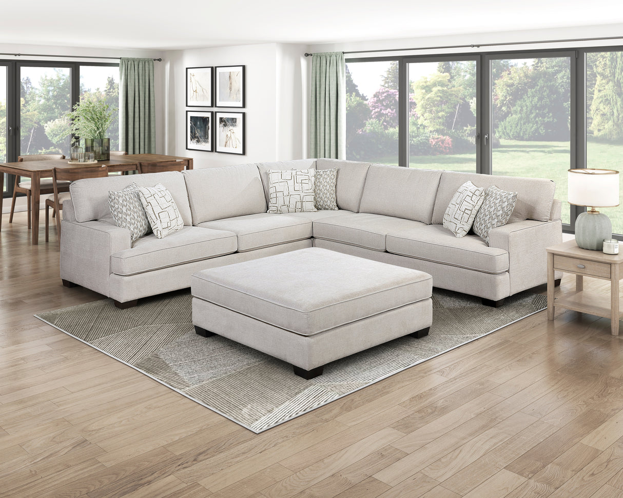 Livia Beige Ottoman from Homelegance - Luna Furniture