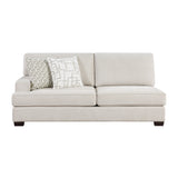 Livia Beige 3-Piece Sectional with Ottoman from Homelegance - Luna Furniture
