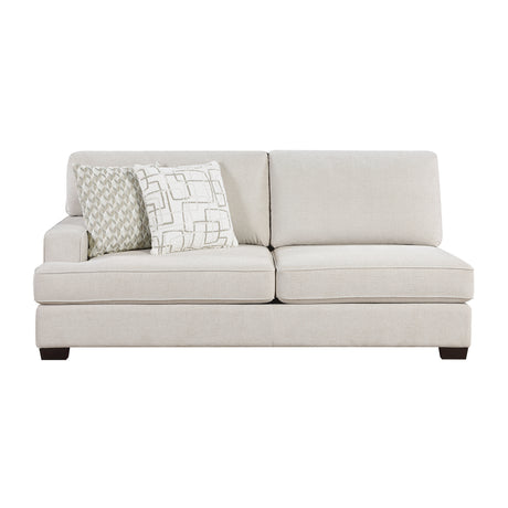 Livia Beige 3-Piece Sectional with Ottoman from Homelegance - Luna Furniture