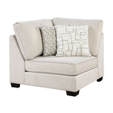 Livia Beige 3-Piece Sectional with Ottoman from Homelegance - Luna Furniture