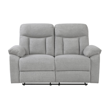 Jules Gray Double Reclining Sofa from Homelegance - Luna Furniture