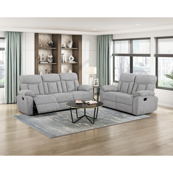 Jules Gray Double Reclining Sofa from Homelegance - Luna Furniture