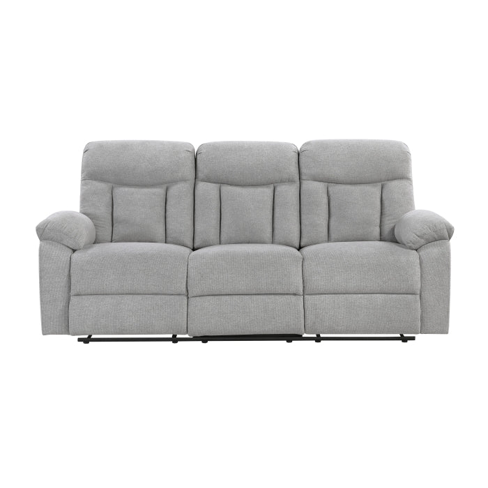 Jules Gray Double Reclining Sofa from Homelegance - Luna Furniture