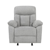 Jules Gray Rocker Reclining Chair from Homelegance - Luna Furniture