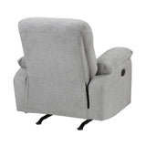 Jules Gray Rocker Reclining Chair from Homelegance - Luna Furniture