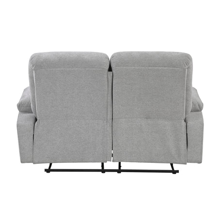 Jules Gray Double Reclining Love Seat from Homelegance - Luna Furniture