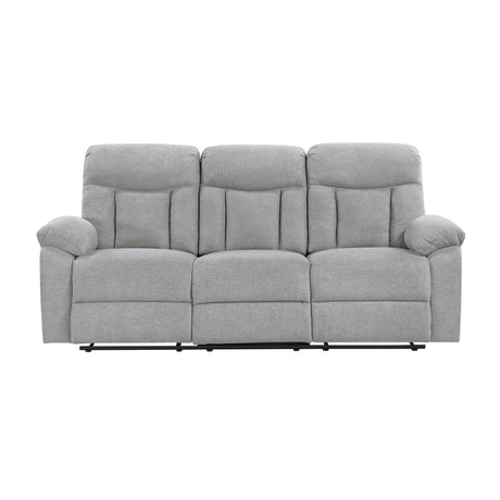 Jules Gray Double Reclining Sofa from Homelegance - Luna Furniture