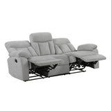 Jules Gray Double Reclining Sofa from Homelegance - Luna Furniture