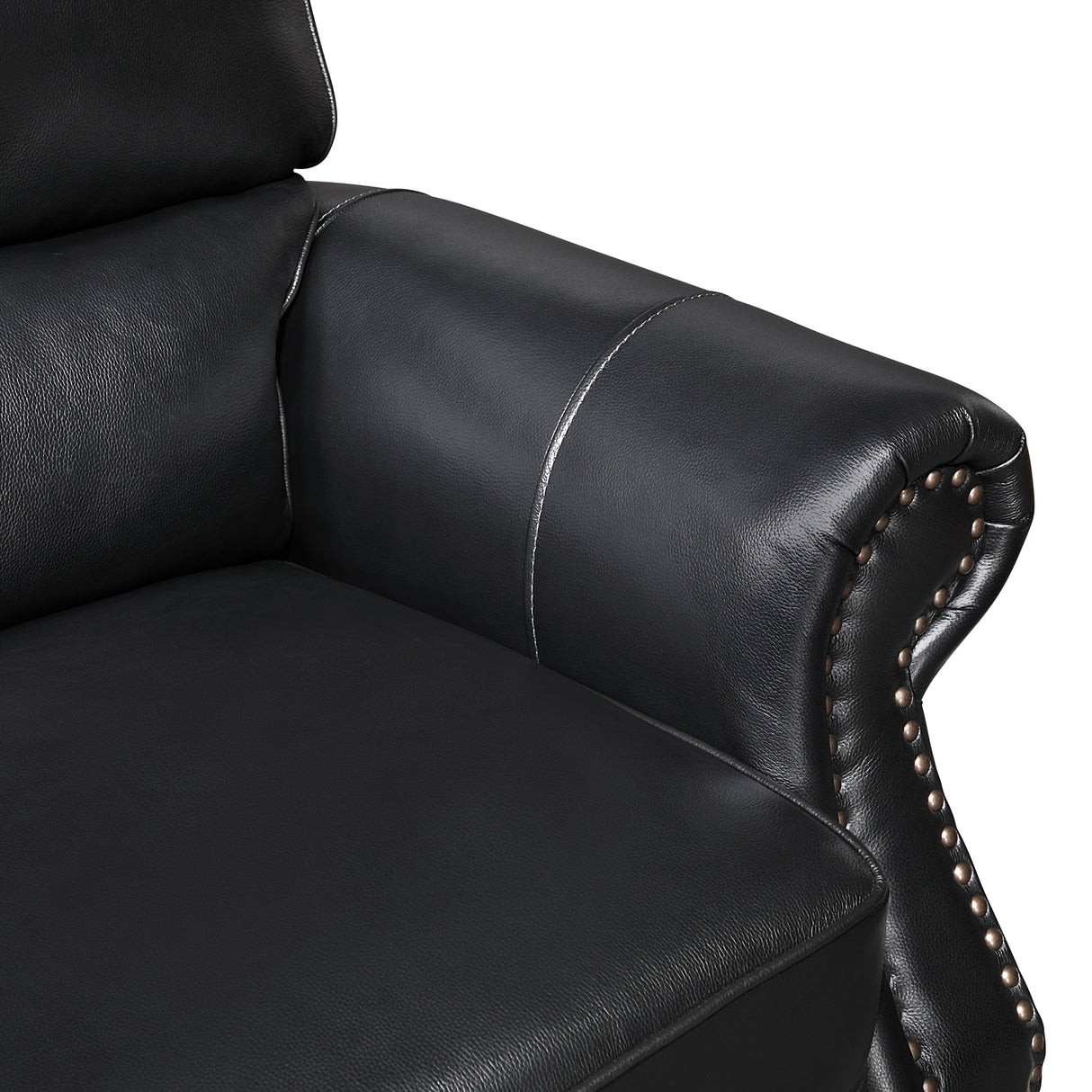 Remington Brown Push Back Leather Reclining Chair from Homelegance - Luna Furniture