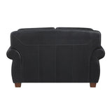 Remington Black Push Back Leather Reclining Chair from Homelegance - Luna Furniture