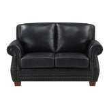 Remington Black Push Back Leather Reclining Chair from Homelegance - Luna Furniture