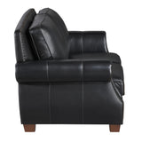 Remington Black Push Back Leather Reclining Chair from Homelegance - Luna Furniture