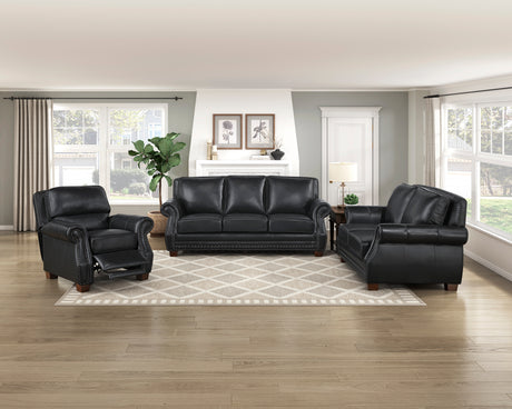 Remington Brown Push Back Leather Reclining Chair from Homelegance - Luna Furniture