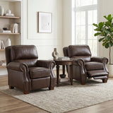Remington Brown Push Back Leather Reclining Chair