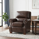 Remington Brown Push Back Leather Reclining Chair
