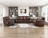 Remington Brown 2-Piece Leather Living Room Set