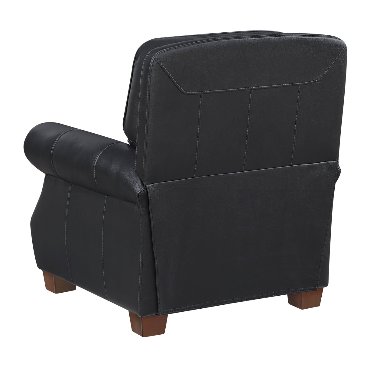 Remington Black Push Back Leather Reclining Chair from Homelegance - Luna Furniture