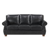 Remington Black Leather Living Room Set from Homelegance - Luna Furniture