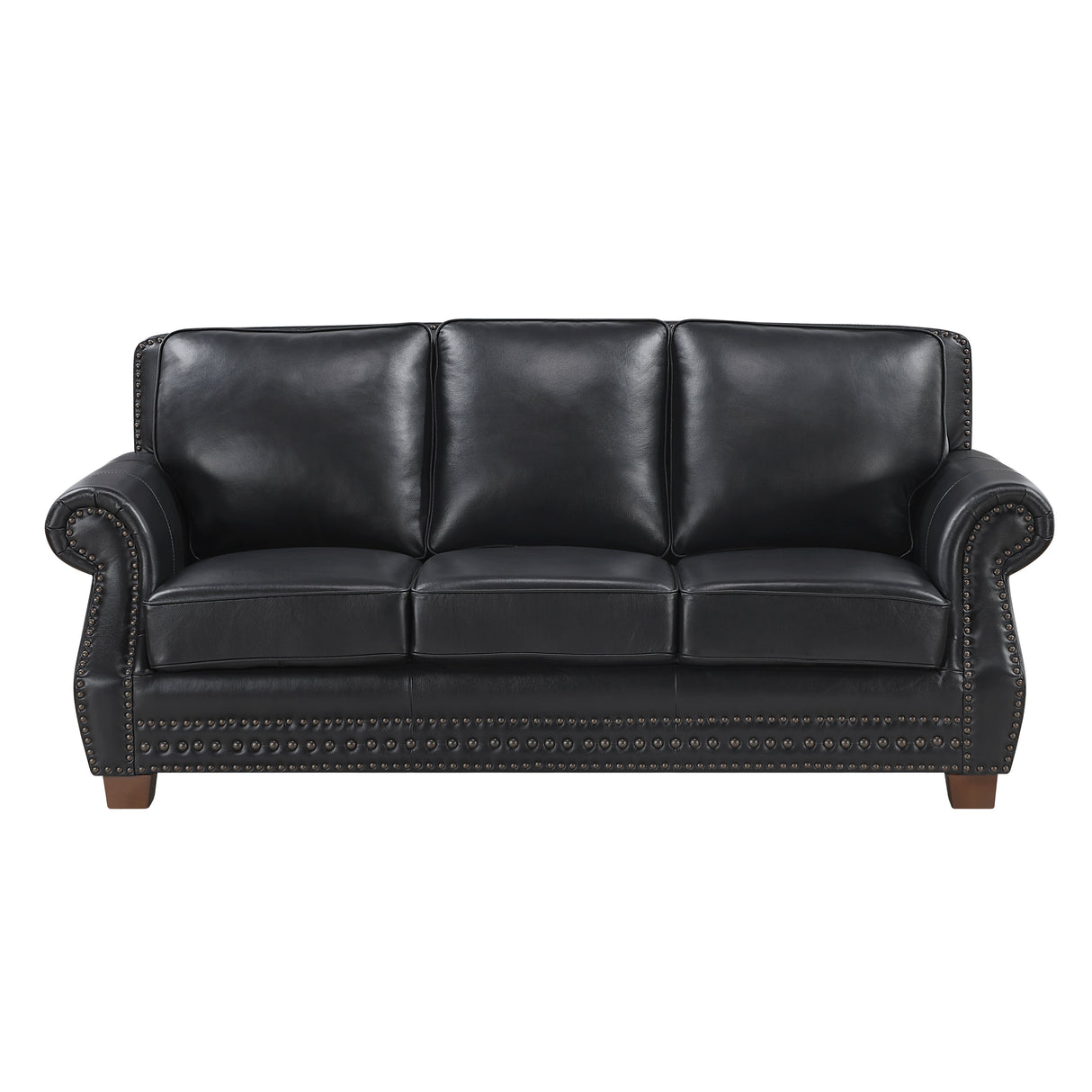 Remington Black Leather Sofa from Homelegance - Luna Furniture