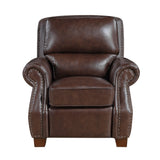 Remington Brown Push Back Leather Reclining Chair from Homelegance - Luna Furniture