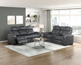 Apex Black 2-Piece Leather Power Reclining Living Room Sets from Homelegance - Luna Furniture