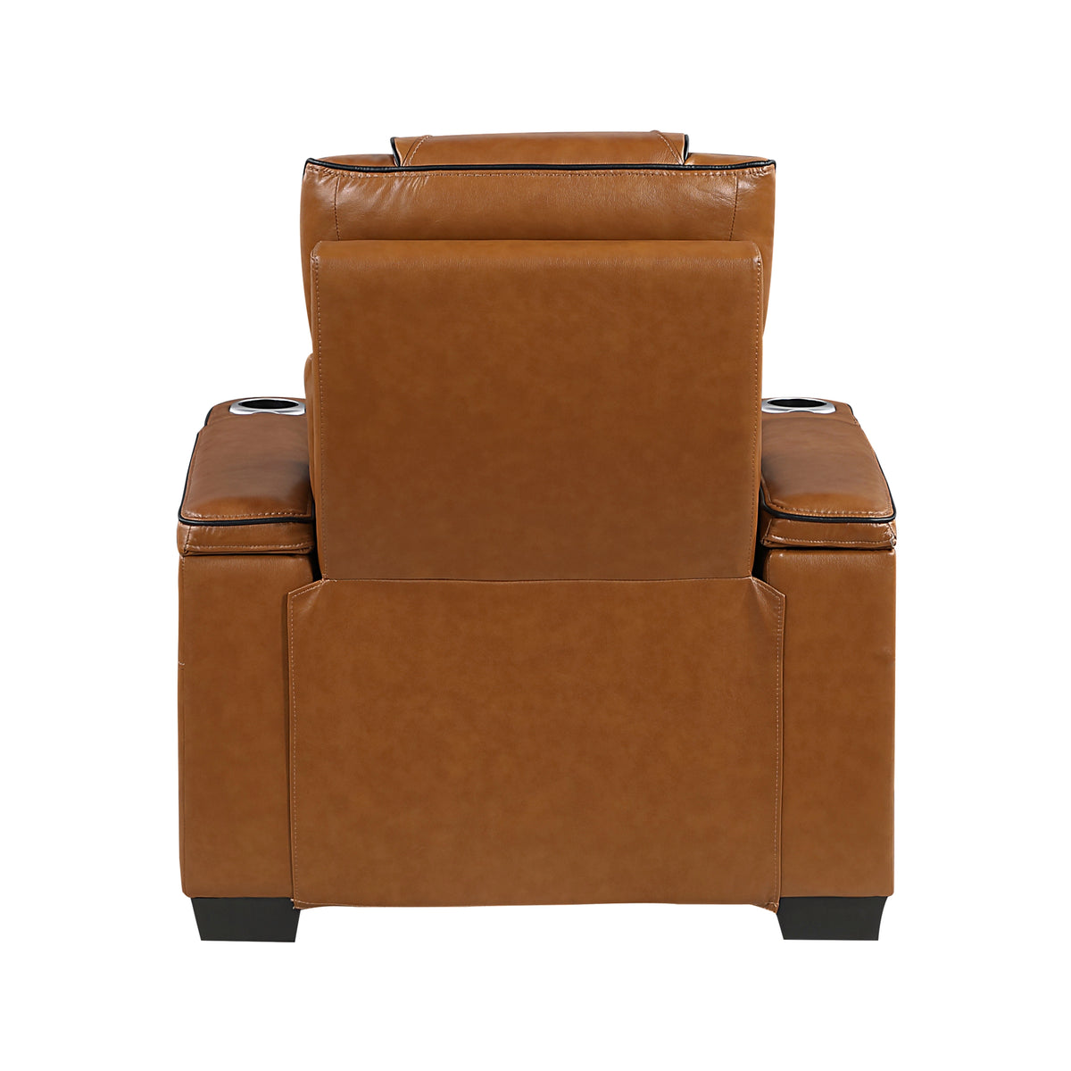 Apex Black Leather Power Double Reclining Loveseat