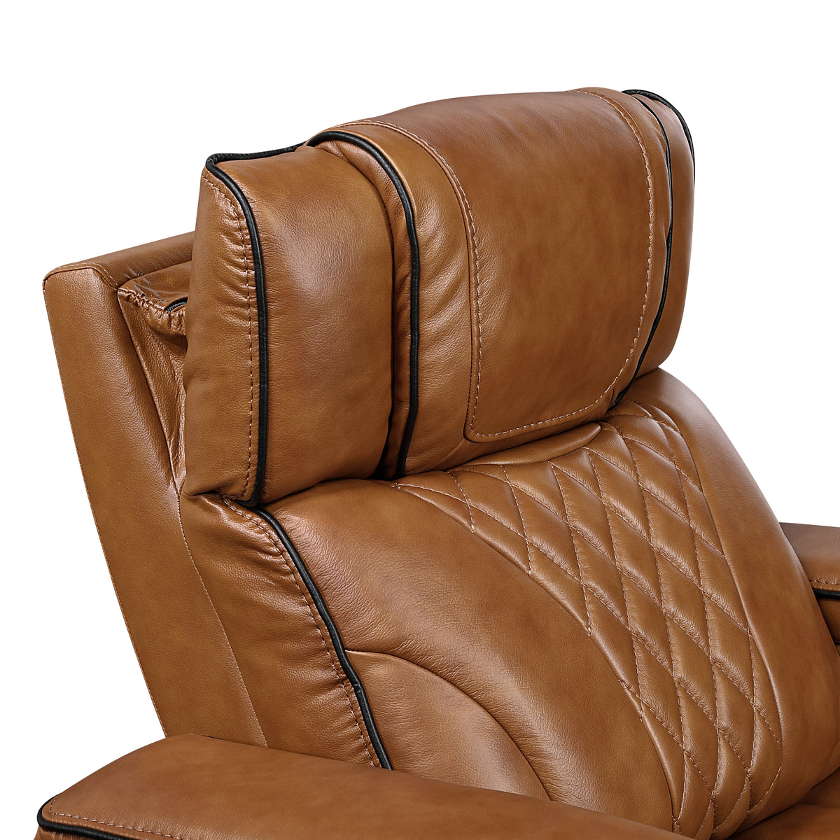 Apex Black Leather Power Double Reclining Loveseat