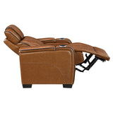 Apex Black Leather Power Double Reclining Loveseat