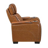 Apex Black Leather Power Double Reclining Loveseat