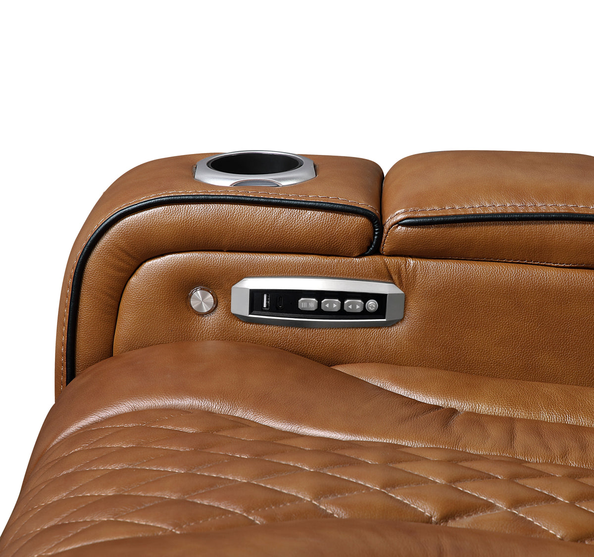 Apex Black Leather Power Double Reclining Loveseat