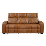 Apex Brown Leather Power Reclining Living Room Set from Homelegance - Luna Furniture