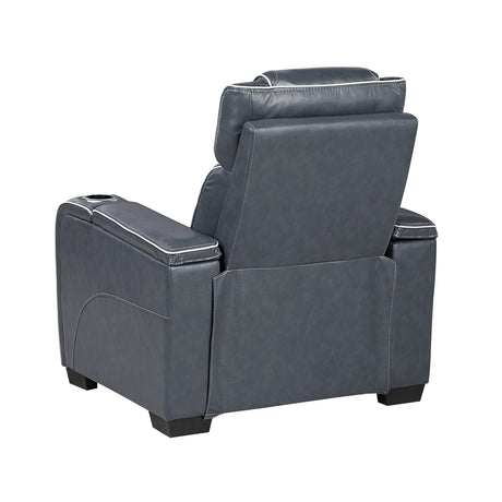 Apex Blue 2-Piece Leather Power Reclining Living Room Sets from Homelegance - Luna Furniture