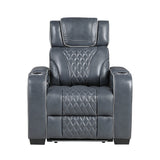 Apex Blue 2-Piece Leather Power Reclining Living Room Sets from Homelegance - Luna Furniture