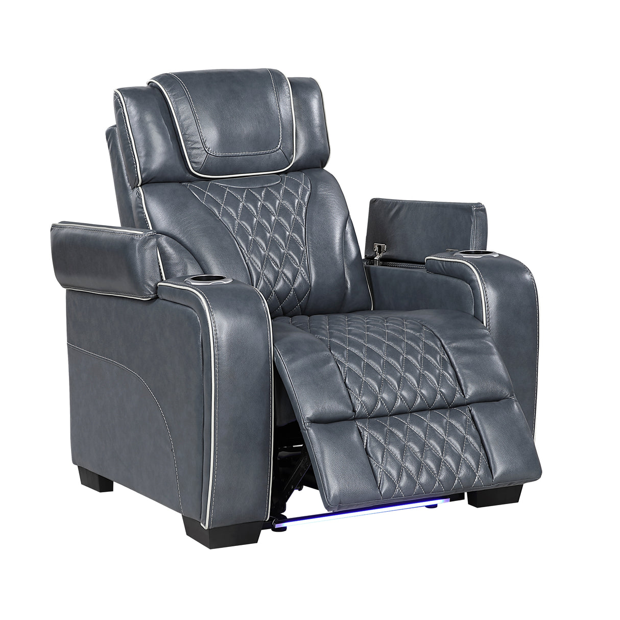 Apex Blue 2-Piece Leather Power Reclining Living Room Sets from Homelegance - Luna Furniture