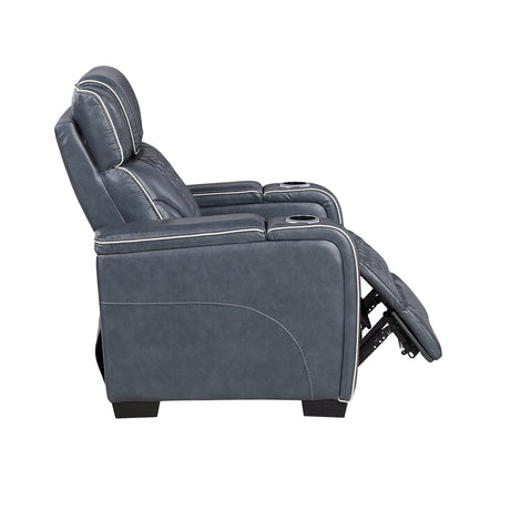 Apex Blue 2-Piece Leather Power Reclining Living Room Sets from Homelegance - Luna Furniture