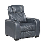 Apex Blue 2-Piece Leather Power Reclining Living Room Sets from Homelegance - Luna Furniture