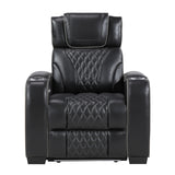 Apex Black Leather Power Reclining Living Room Set from Homelegance - Luna Furniture