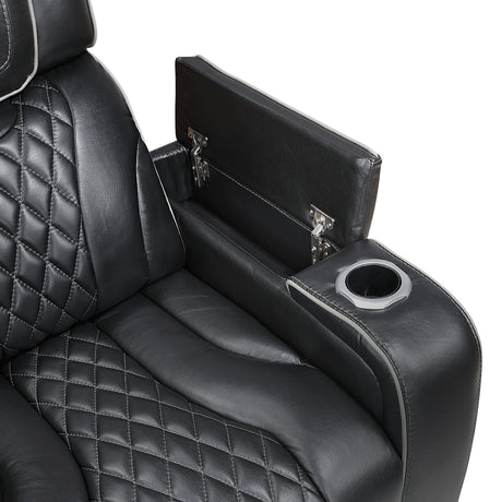 Apex Black Leather Power Reclining Living Room Set from Homelegance - Luna Furniture