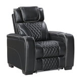Apex Black Leather Power Reclining Living Room Set from Homelegance - Luna Furniture